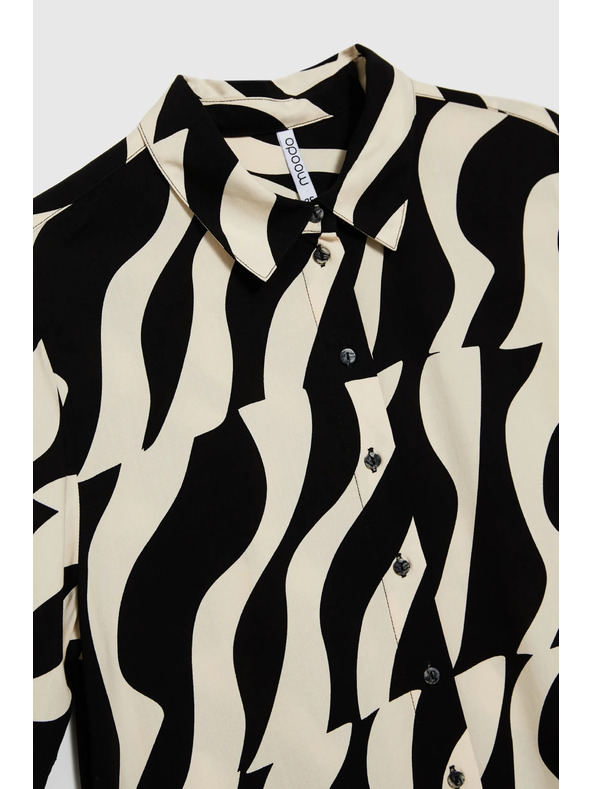 Moodo Viskozna srajca s kratkimi rokavi črna Moodo