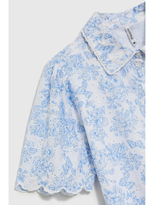 Moodo Bombažna bluza bela Moodo