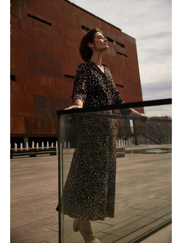 Moodo Viskozna srajca rjava Moodo