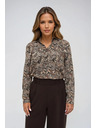Moodo Vzorčasta srajca rjava Moodo