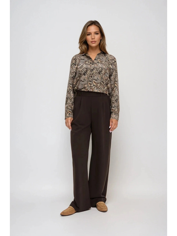 Moodo Vzorčasta srajca rjava Moodo