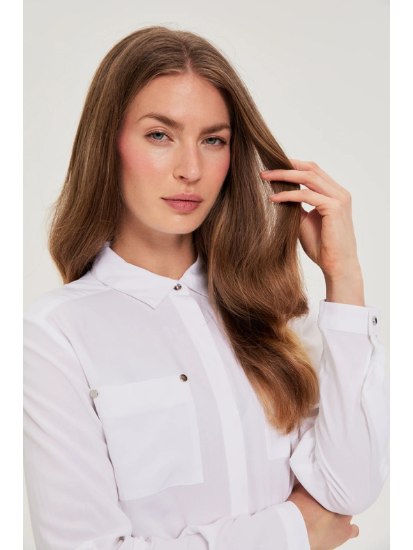 Moodo Bela viskozna srajca Moodo