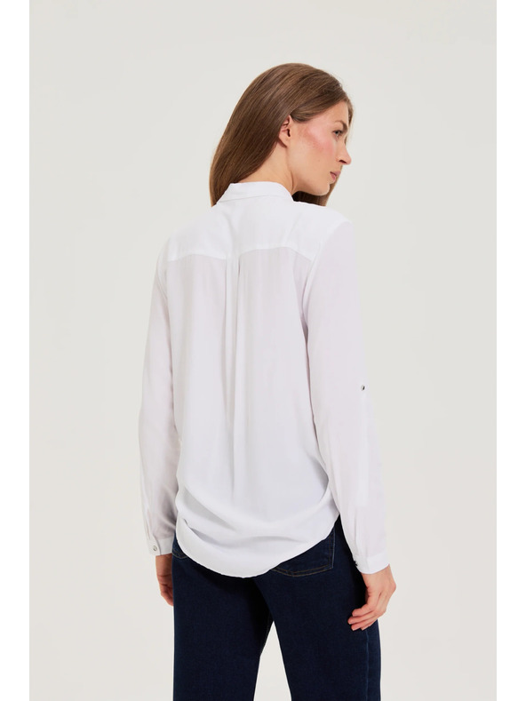 Moodo Bela viskozna srajca Moodo
