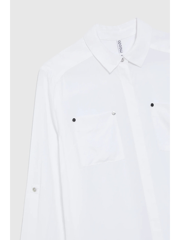 Moodo Bela viskozna srajca Moodo