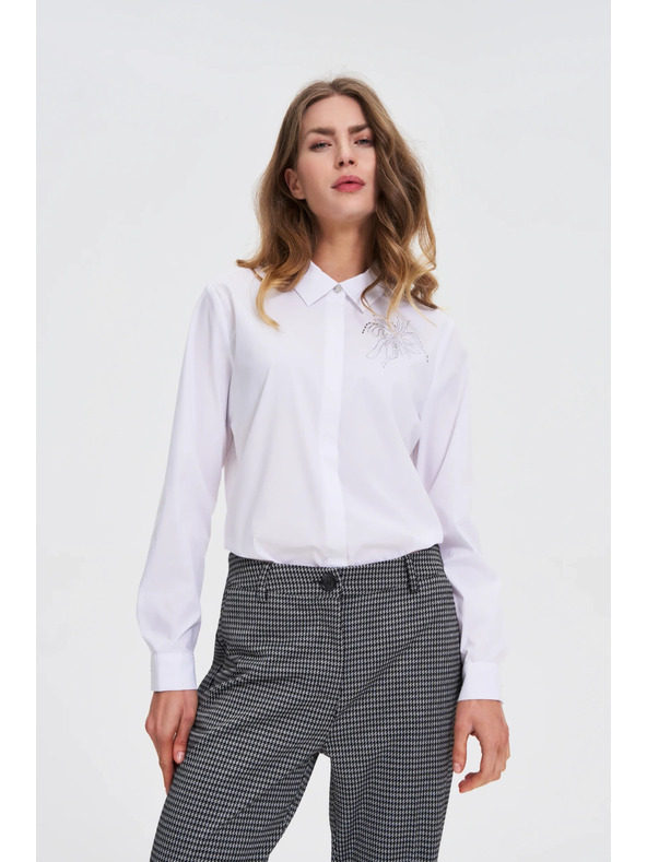 Moodo Bela srajca z ovratnikom Moodo