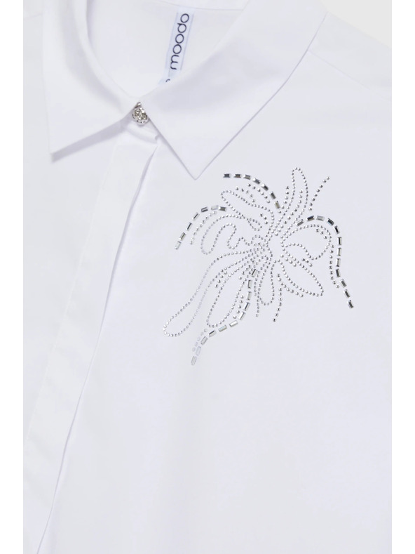 Moodo Bela srajca z ovratnikom Moodo