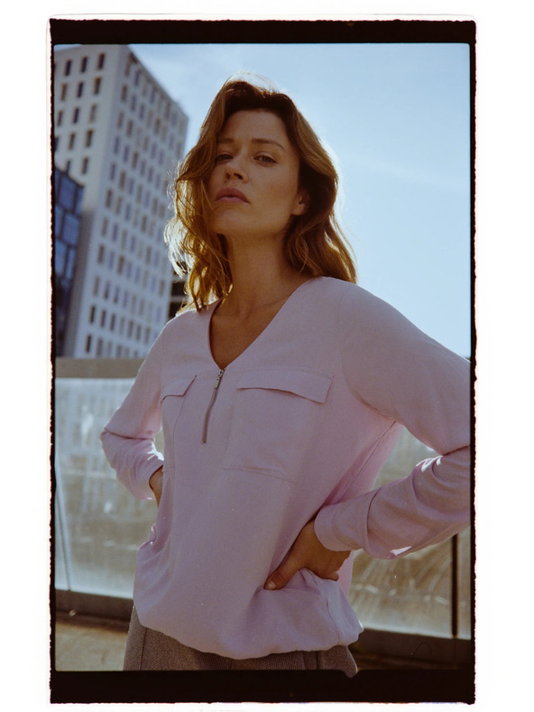 Moodo Rožnata viskozna srajca Moodo