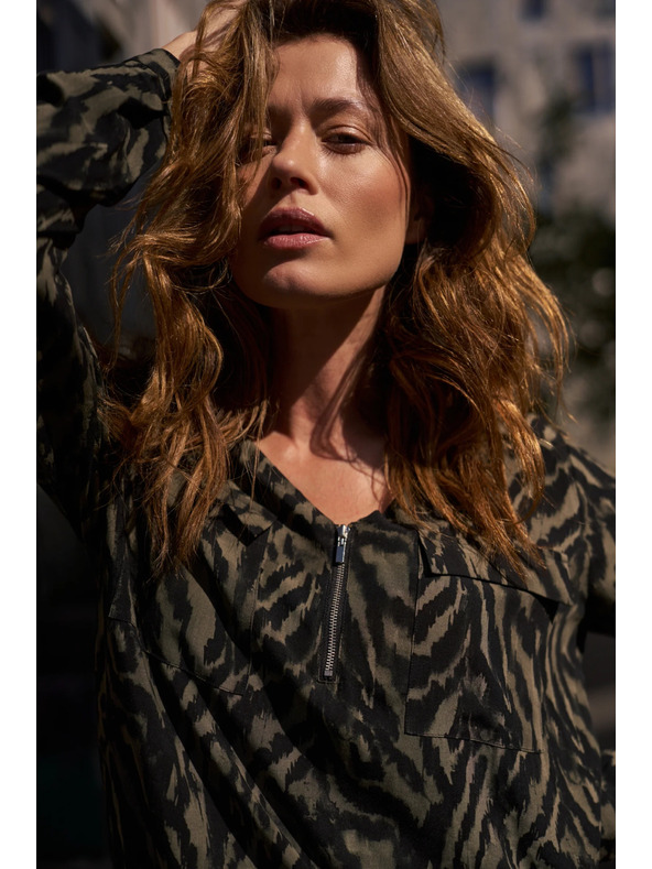 Moodo Olivna viskozna srajca Moodo