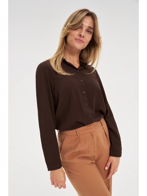 Moodo Viskozna srajca rjava Moodo