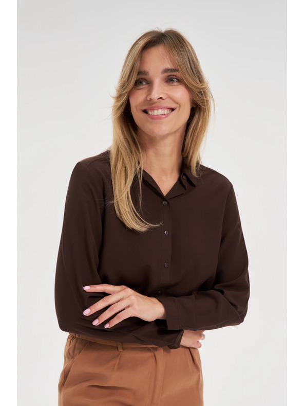 Moodo Viskozna srajca rjava Moodo