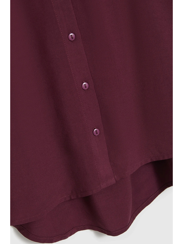Moodo Viskozna srajca vinsko rdeča Moodo