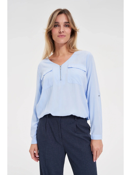 Moodo Svetlo modra viskozna srajca Moodo