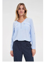 Moodo Svetlo modra viskozna srajca Moodo