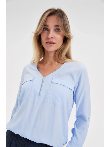 Moodo Svetlo modra viskozna srajca Moodo