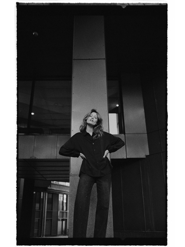 Moodo Gladka srajca črna Moodo