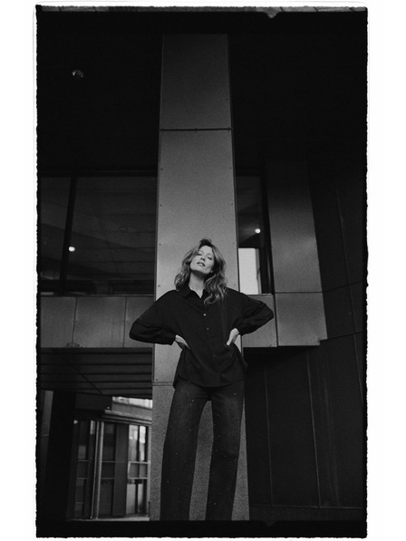 Moodo Gladka srajca črna Moodo