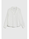 Moodo Gladka srajca iz viskoze bela Moodo