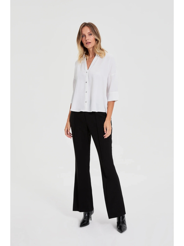 Moodo Bela srajca s kratkimi rokavi Moodo