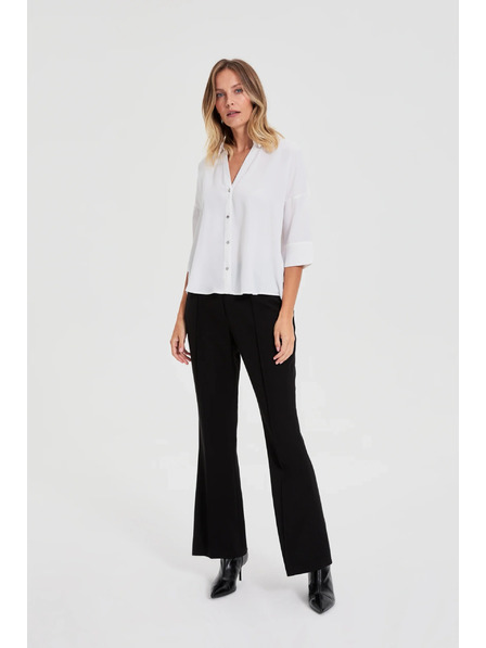 Moodo Bela srajca s kratkimi rokavi Moodo