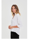 Moodo Bela srajca s kratkimi rokavi Moodo