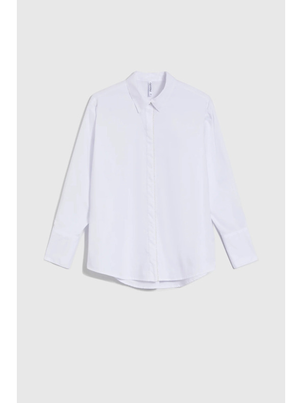 Moodo Bela srajca okrašena z biseri Moodo