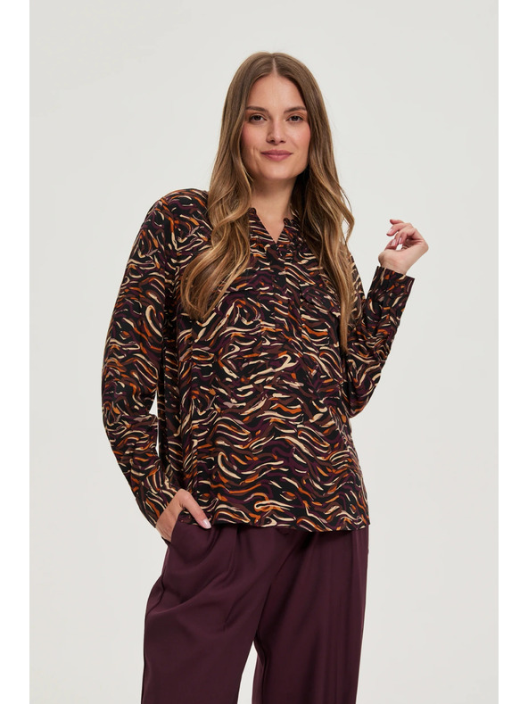 Moodo Rjava viskozna srajca Moodo