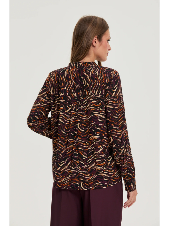 Moodo Rjava viskozna srajca Moodo