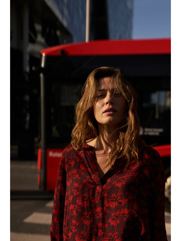 Moodo Bordo cvetlična srajca Moodo