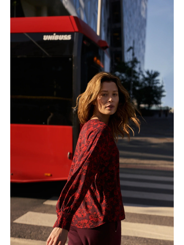 Moodo Bordo cvetlična srajca Moodo