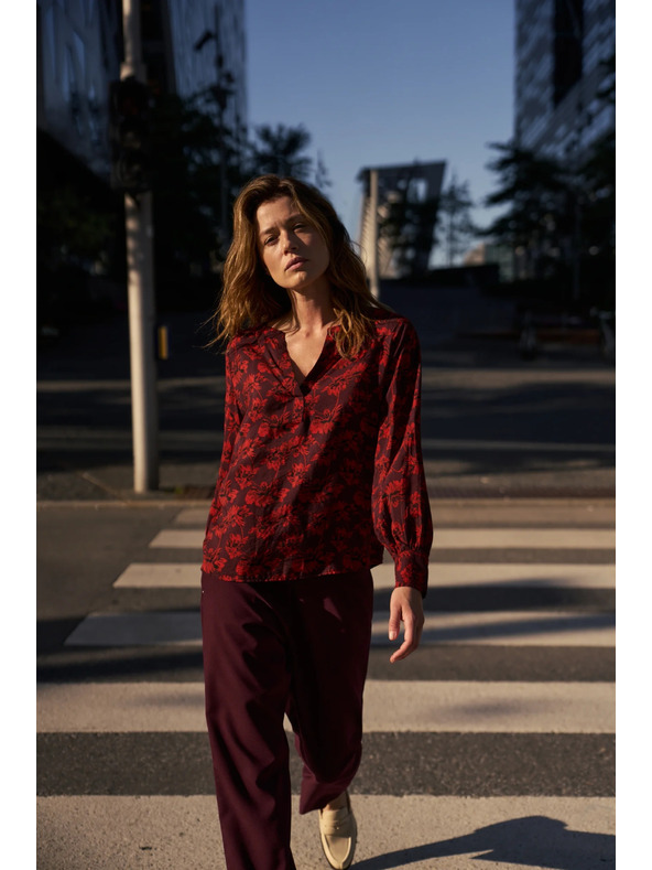 Moodo Bordo cvetlična srajca Moodo