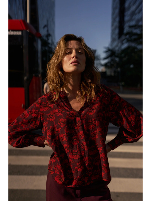 Moodo Bordo cvetlična srajca Moodo