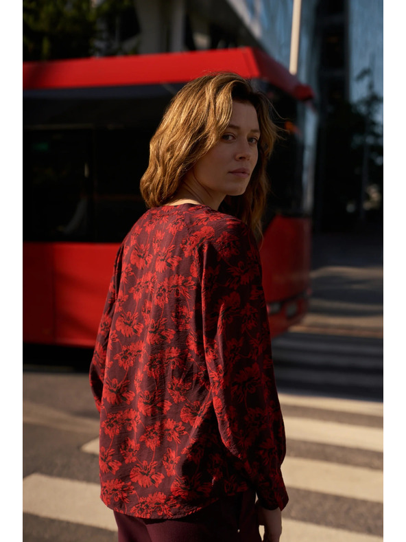 Moodo Bordo cvetlična srajca Moodo