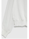 Moodo Bela srajca z nabranimi rokavi Moodo