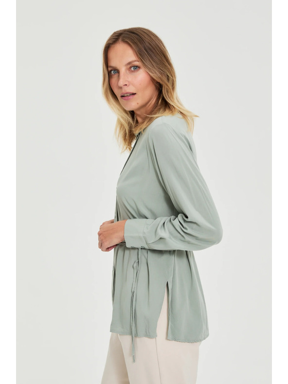 Moodo Olivna srajca Moodo z vezavo