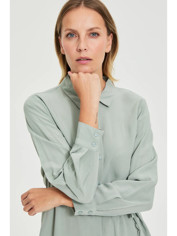 Moodo Olivna srajca Moodo z vezavo