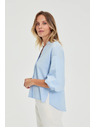 Moodo Svetlo modra srajca z nabranimi rokavi Moodo
