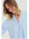 Moodo Svetlo modra srajca z nabranimi rokavi Moodo