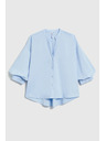 Moodo Svetlo modra srajca z nabranimi rokavi Moodo