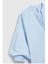 Moodo Svetlo modra srajca z nabranimi rokavi Moodo