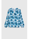 Moodo Vzorčasta modra srajca Moodo