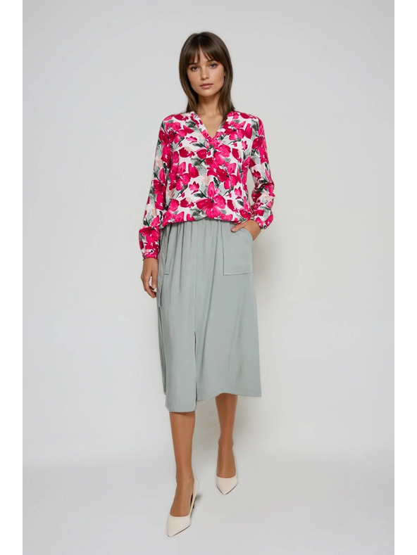 Moodo Vzorčasta fuksijasta srajca Moodo