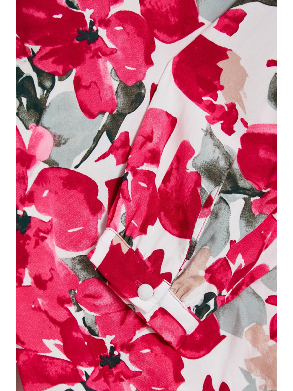 Moodo Vzorčasta fuksijasta srajca Moodo