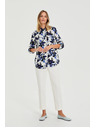 Moodo Bela cvetlična srajca Moodo