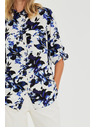 Moodo Bela cvetlična srajca Moodo