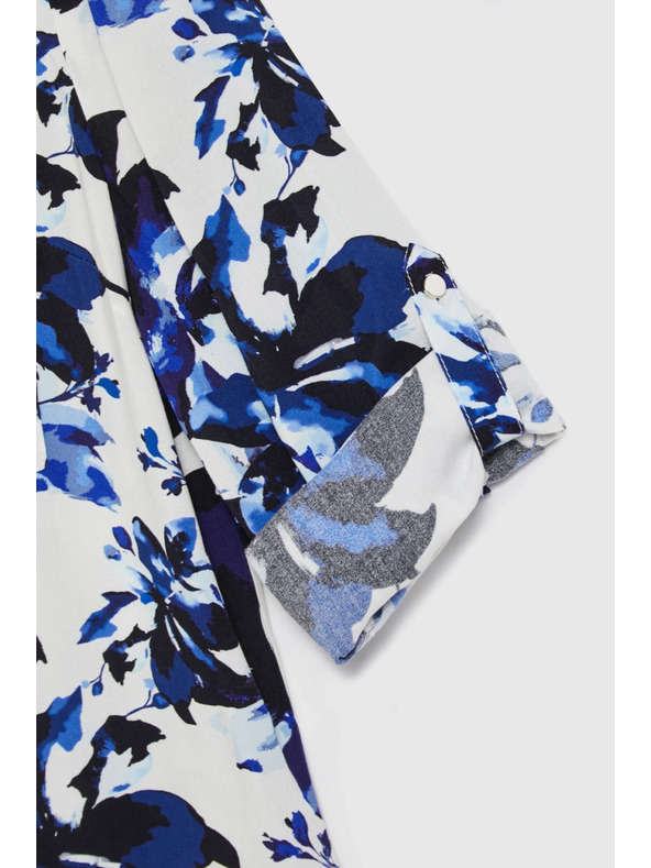 Moodo Bela cvetlična srajca Moodo