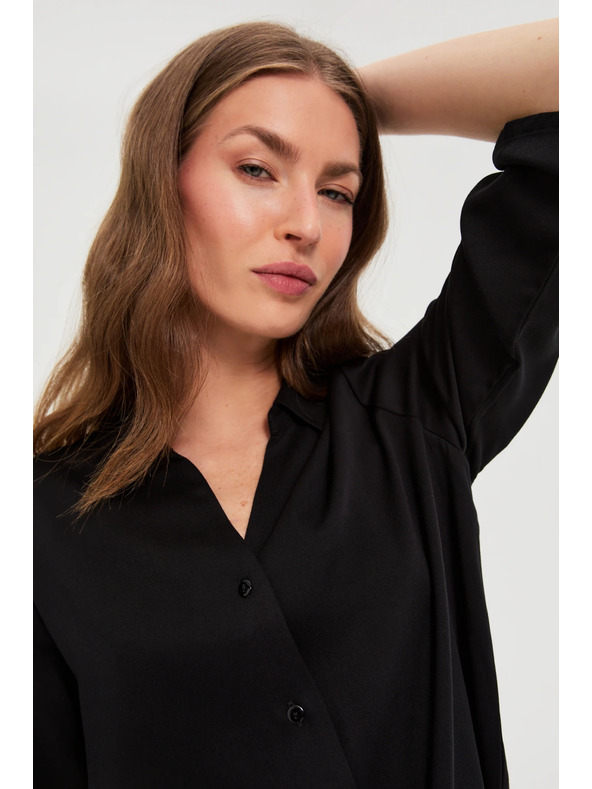 Moodo Črna viskozna srajca Moodo