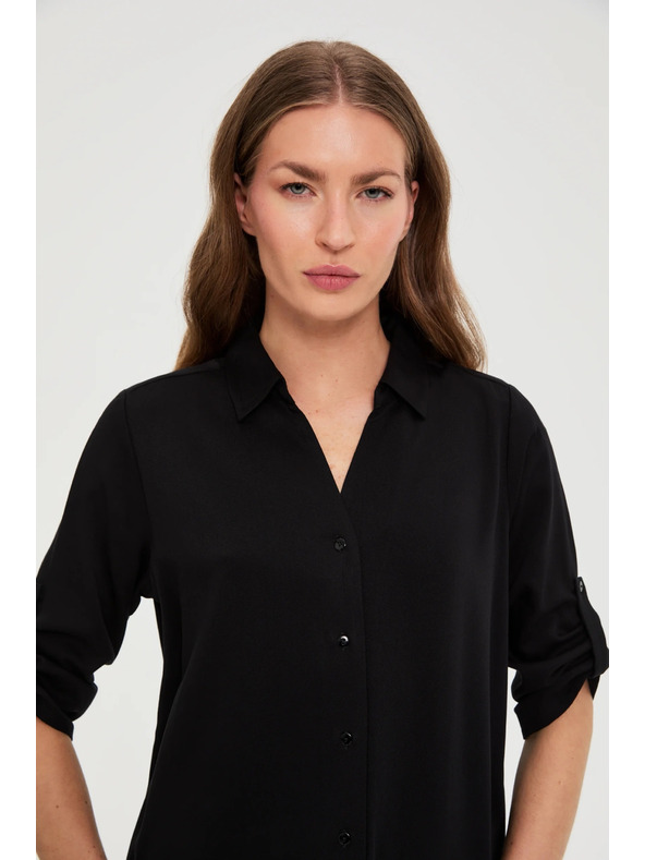Moodo Črna viskozna srajca Moodo