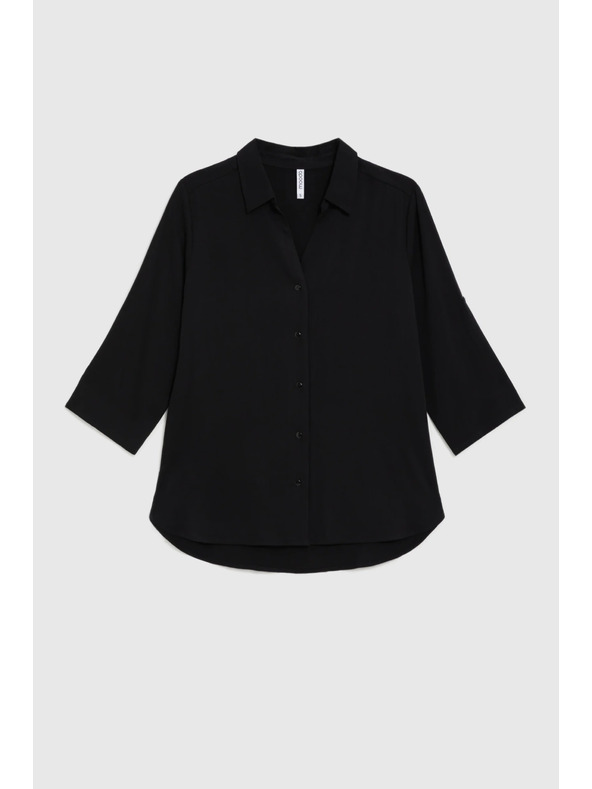 Moodo Črna viskozna srajca Moodo