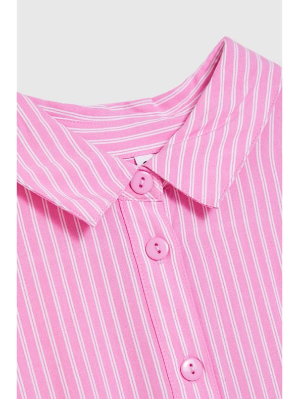 Moodo Rožnata črtasta srajca Moodo