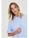 Moodo Svetlo modra črtasta srajca Moodo